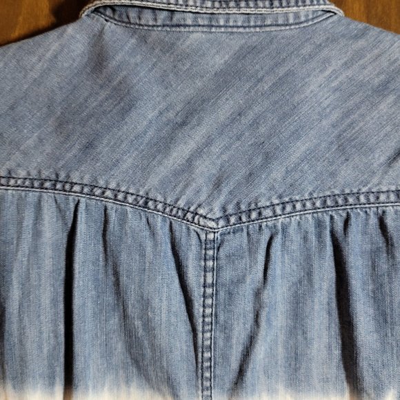 Aeropostale Western Style Ombre Long Sleeve Shirt Size Medium - Picture 6 of 9